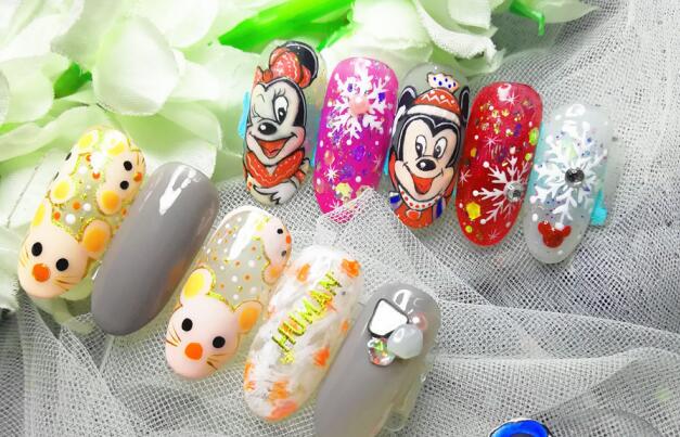 麗竹美甲學?！笆蟆毕抵黝}作品