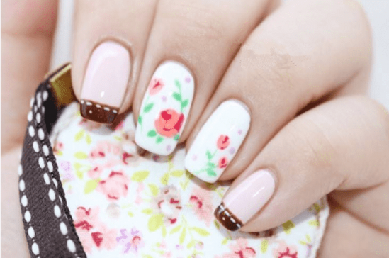 南寧美甲學校：春天里的小清新玫瑰美甲教程