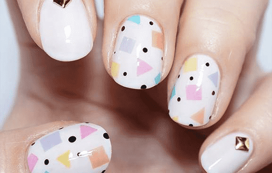 南寧美甲學(xué)校：波點(diǎn)幾何風(fēng)美甲教程