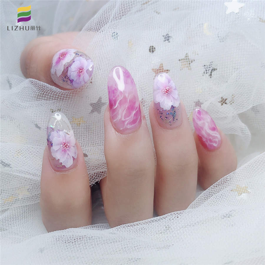 南美甲學(xué)校--“花樣年華”延長(zhǎng)美甲作品