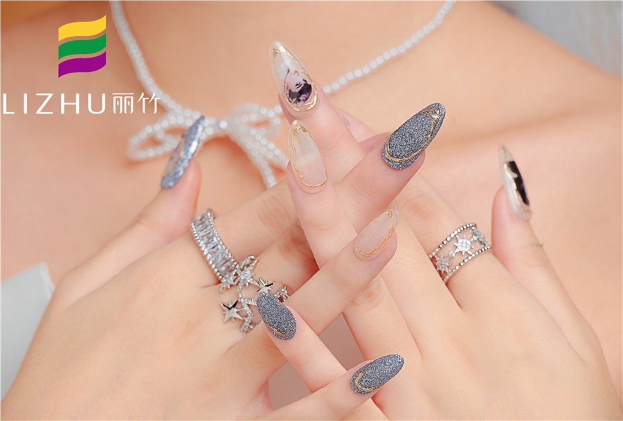 麗竹美甲作品：復(fù)古名媛風(fēng)美甲