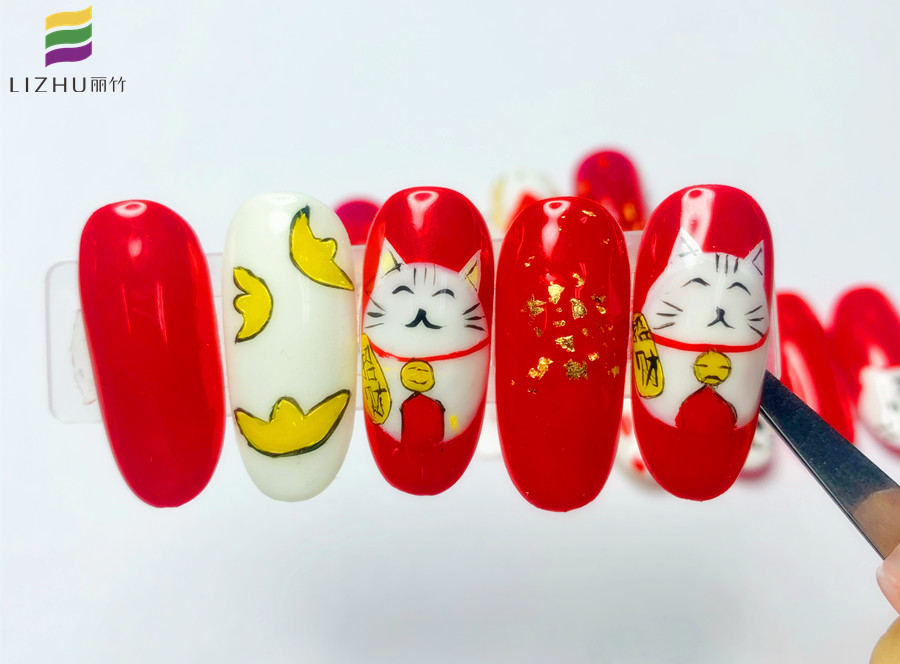 新年美甲，南寧專業(yè)美甲學(xué)校作品