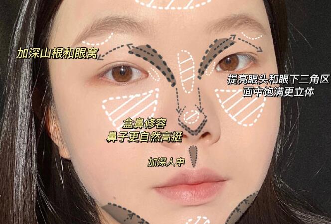 不同臉型修容教程，廣西彩妝師學(xué)習(xí)分享