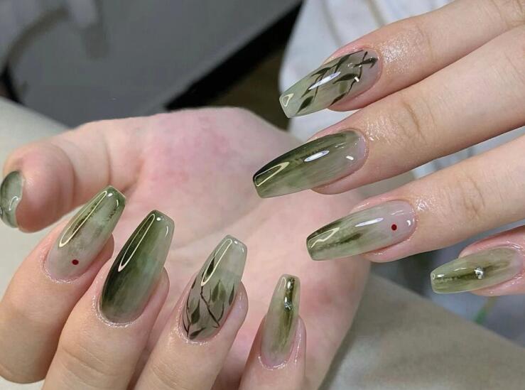 新中式美甲圖片，廣西時尚美甲學校帶你領略國風文化