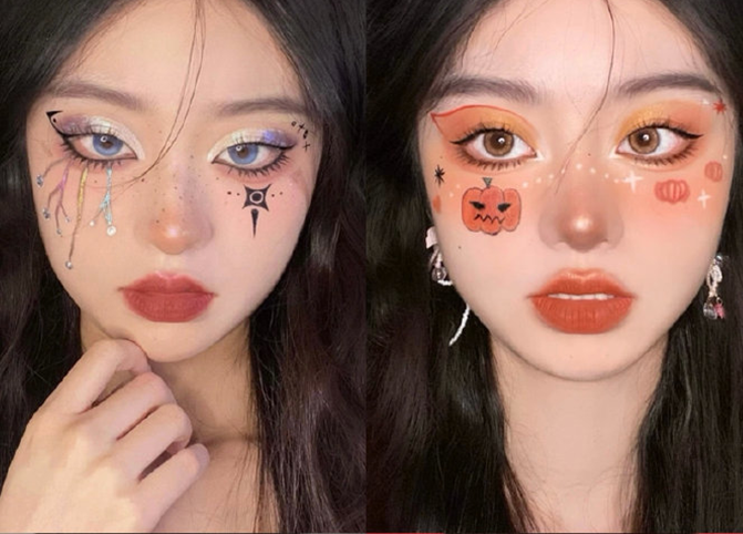 可愛萬圣妝容圖片，南寧美妝造型學校整理分享
