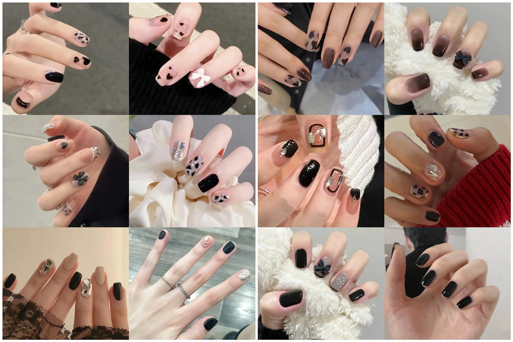 酷顯白黑色美甲，廣西培訓(xùn)美甲師分享