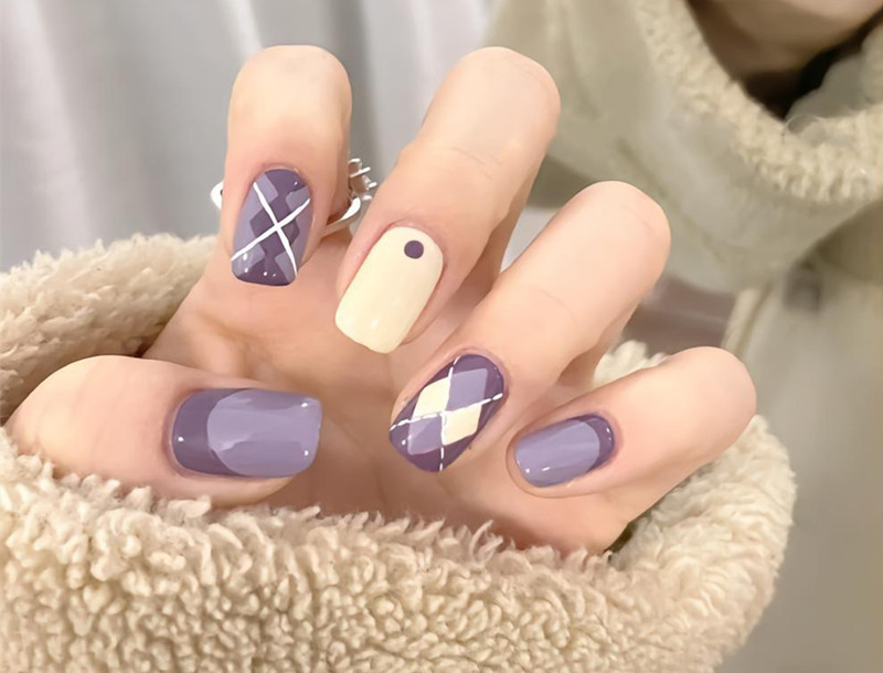 格子美甲，復古美甲 | 南寧美甲師培訓班分享