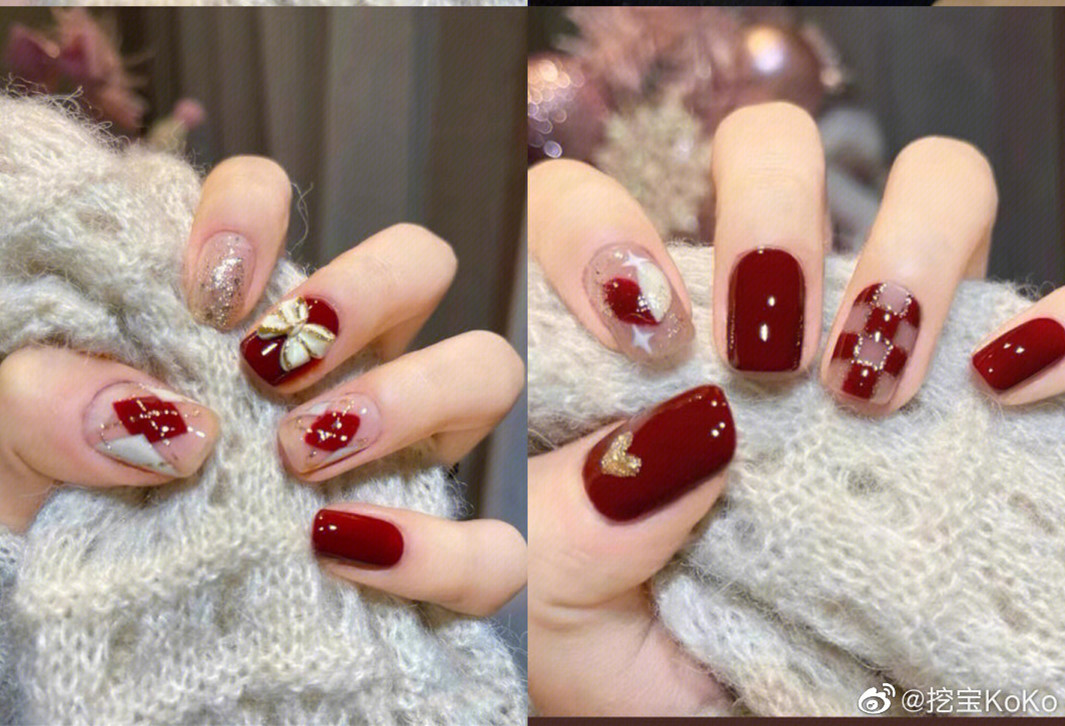 紅色美甲推薦，廣西學美甲手藝