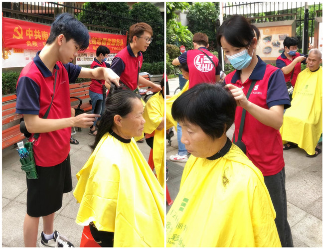 南寧小區(qū)公益美發(fā)，南寧美容美發(fā)學校進行時