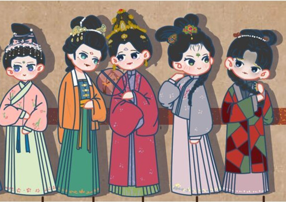 中國明代妝容服飾欣賞，南寧人物形象設(shè)計全科班解析