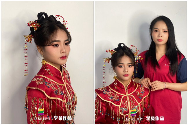 新中式新娘，實力演繹廣西學化妝去哪里？