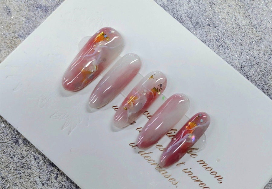 夏日暈染美甲，廣西學美甲零基礎(chǔ)學員作品