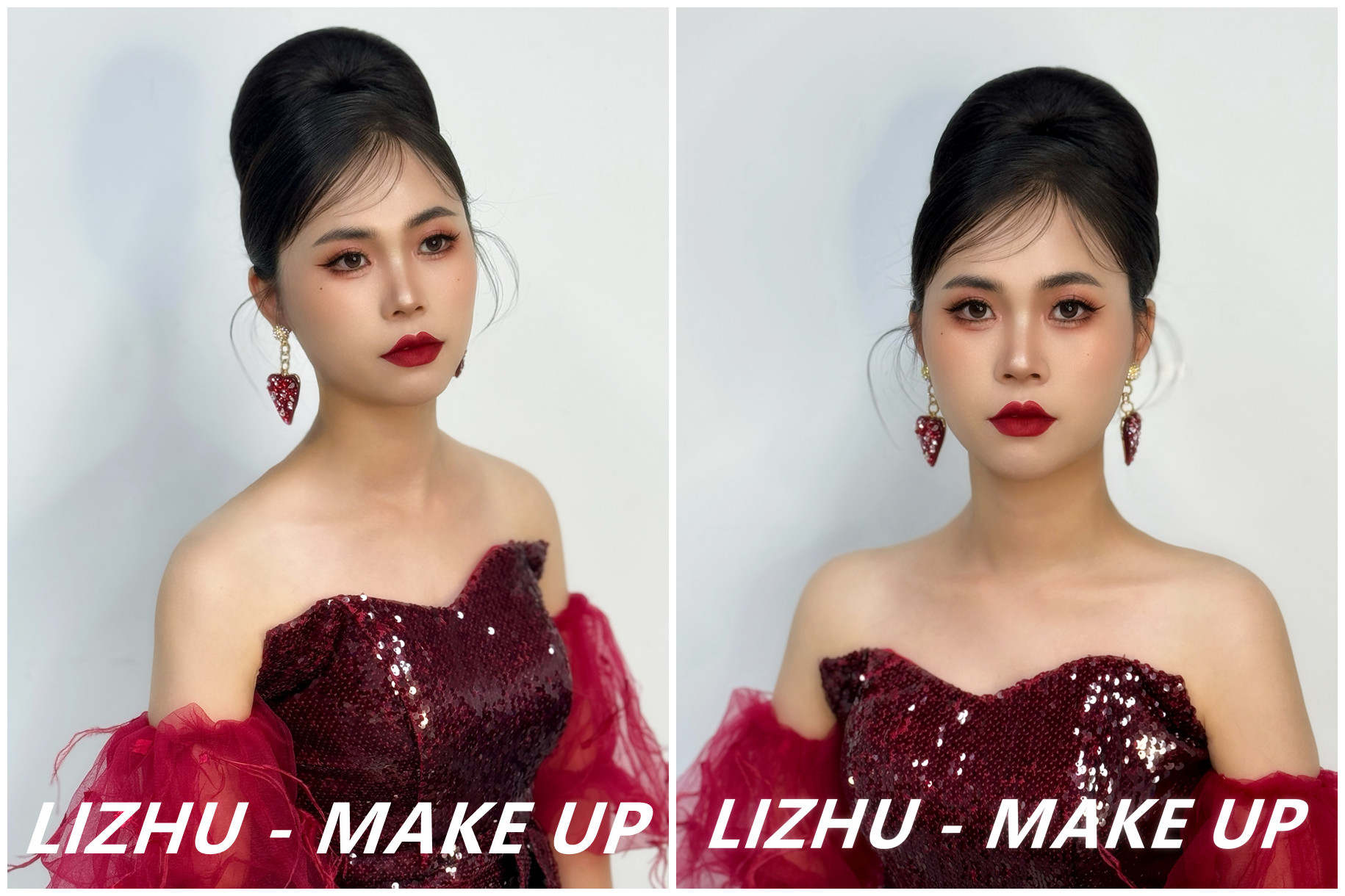 復古簡約禮服造型，南寧影樓彩妝學習作品