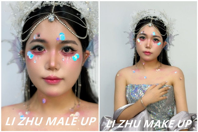 人魚精靈公主造型，南寧人物化妝培訓(xùn)