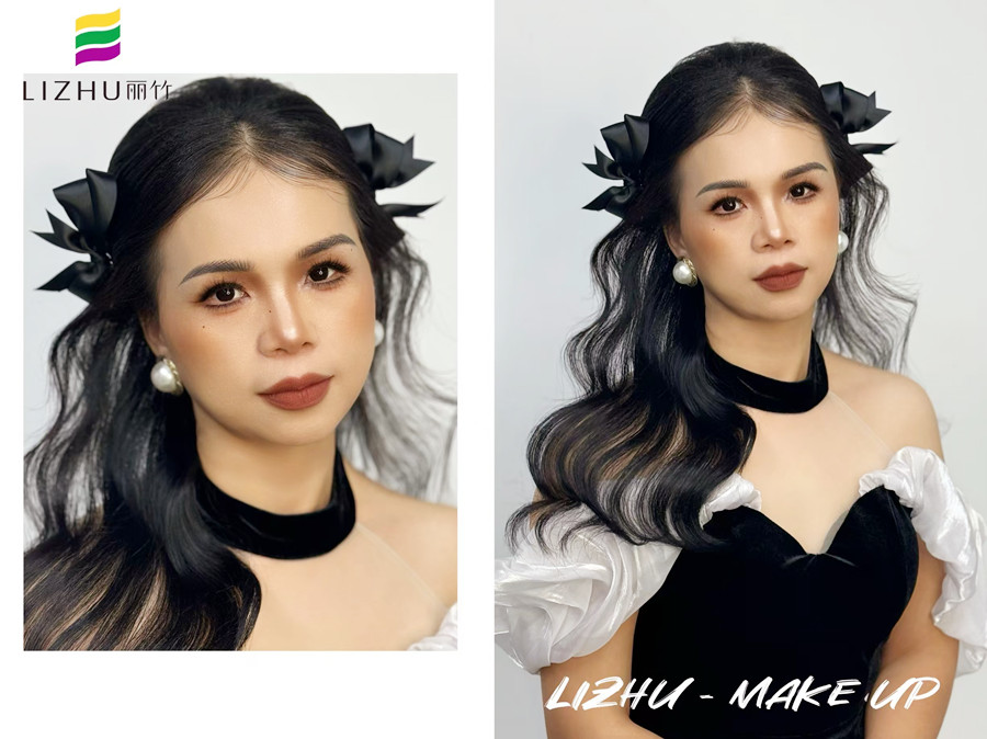 甜美輕泰造型，廣西造型寫真化妝課程作品