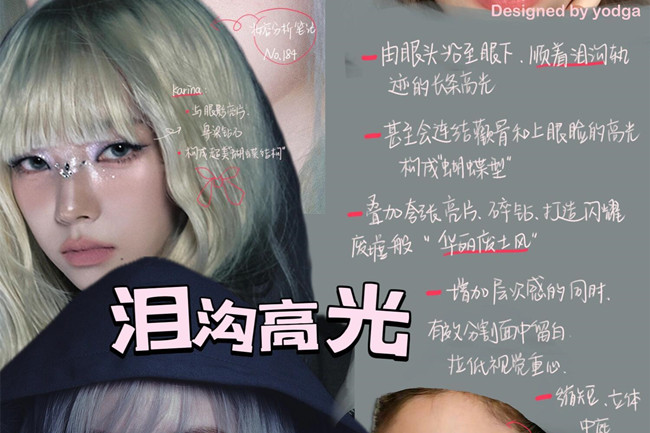 韓國蕞流行的高光打法教程，廣西彩妝美妝師分享