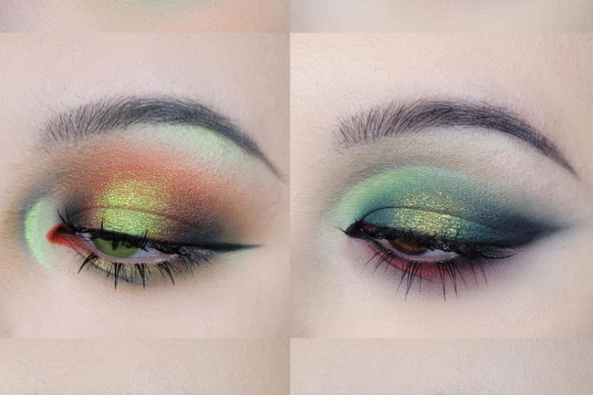 彩色煙熏截斷眼妝，零基礎學眼妝