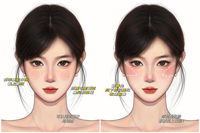南寧化妝零基礎：氛圍感腮紅畫法