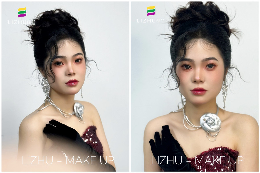  千金禮服造型，廣西學(xué)彩妝造型影樓作品