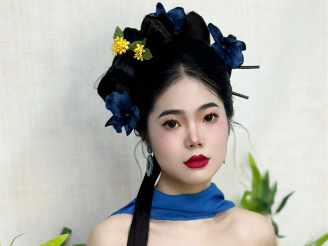 國風(fēng)新中式造型，廣西美妝寫真學(xué)習(xí)