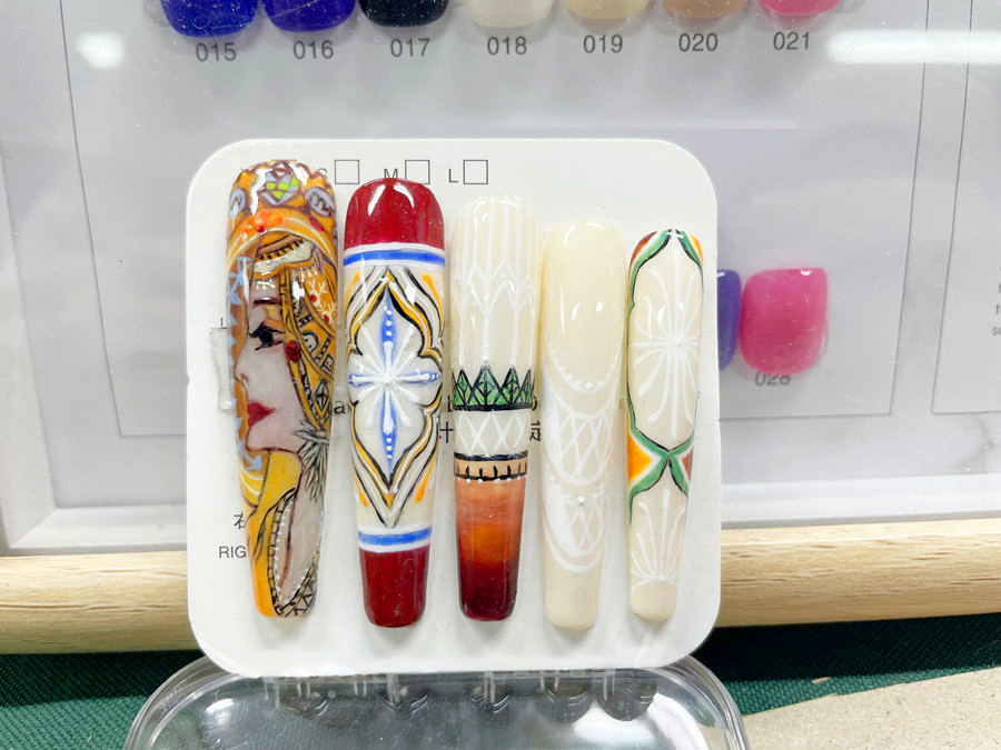 波西米亞美甲，南寧美甲進修學院學員作品