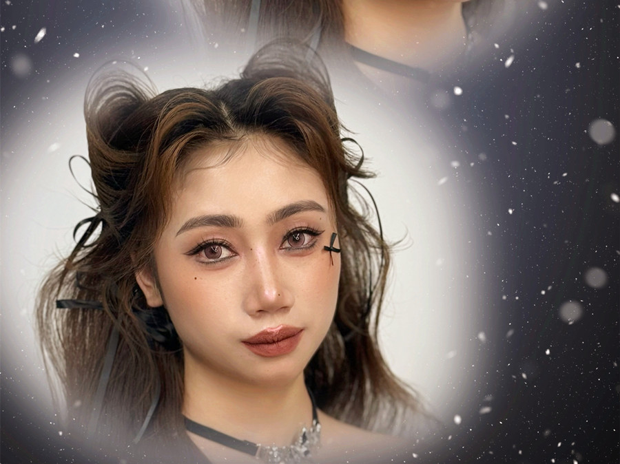 復(fù)古貓耳造型，廣西彩妝培訓(xùn)推薦