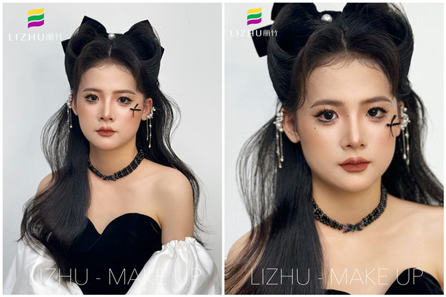 復(fù)古貓耳造型，南寧化妝培訓(xùn)中心課堂作品