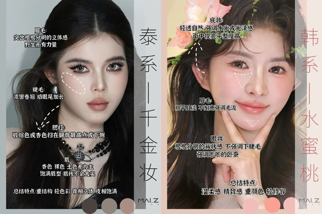 不同妝容解析，南寧專業(yè)化妝培訓(xùn)