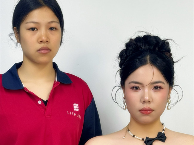 千金禮服造型，廣西美妝彩妝訓(xùn)練學(xué)員畢業(yè)作品