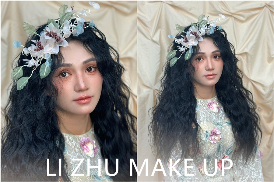 法式復(fù)古寫真，廣西化妝實(shí)操作品