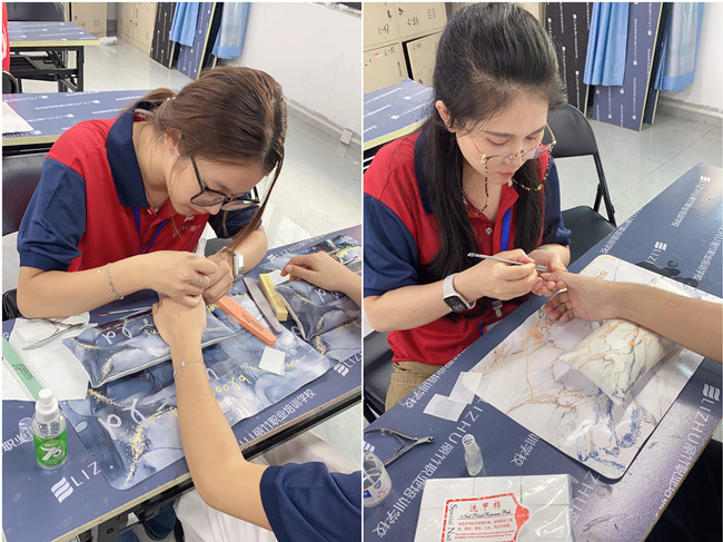 南寧美甲基礎(chǔ)班美甲修手考核，全員通過