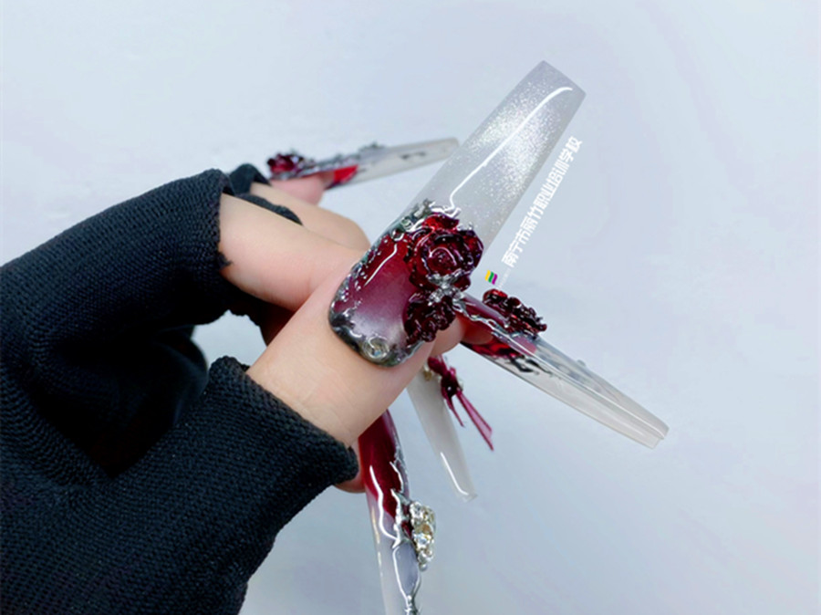 哥特風創(chuàng)意美甲，南寧美甲創(chuàng)業(yè)作品