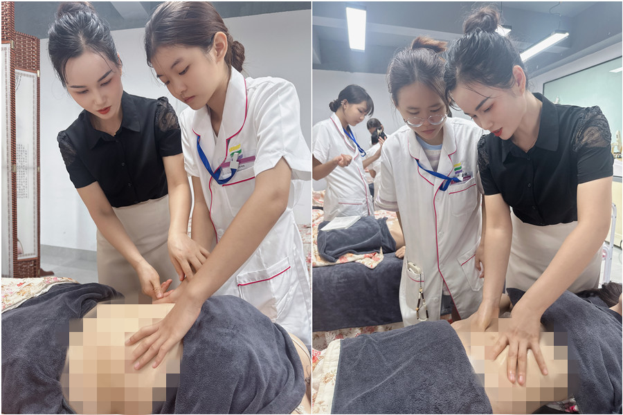 廣西美容美體教程：揉按腹部如何發(fā)力？