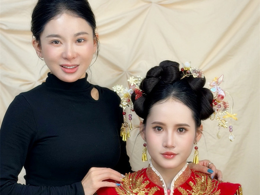 婚禮秀禾造型，南寧彩妝學(xué)校前十學(xué)員作品