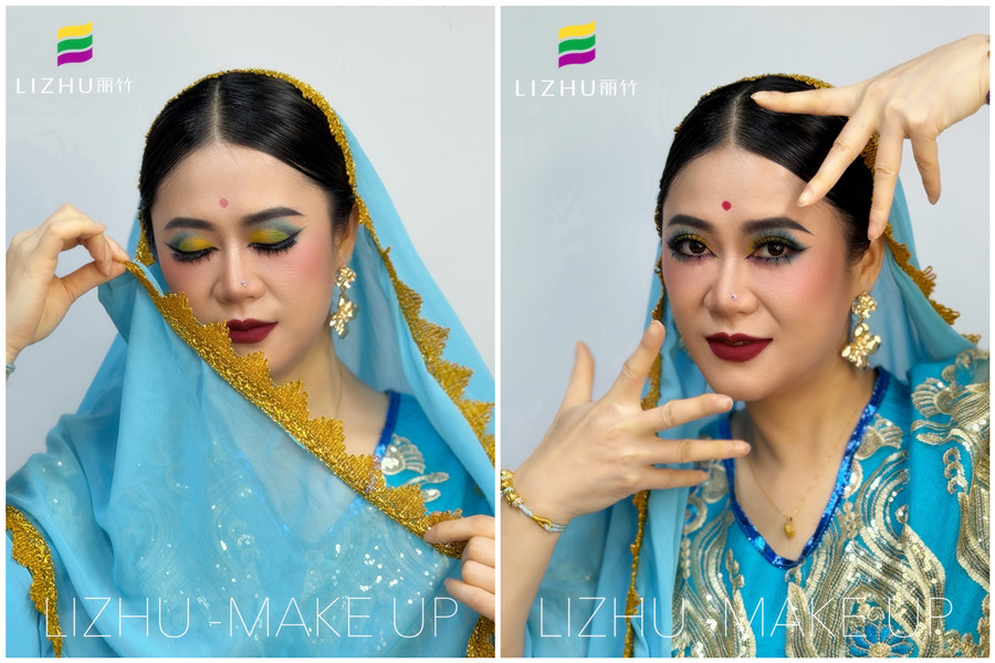 異域風(fēng)情印度妝，南寧彩妝形象造型學(xué)校作品