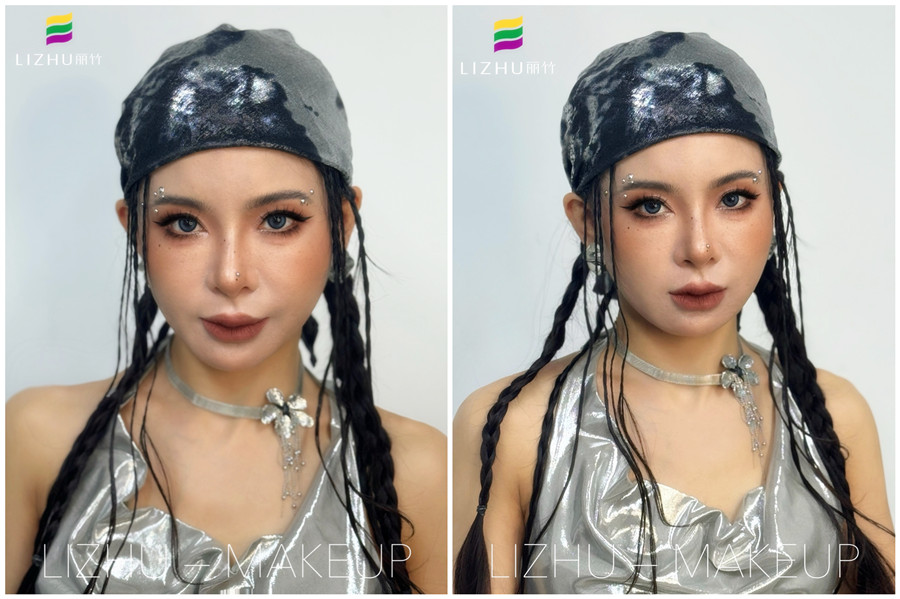 亞裔純野妝，南寧學(xué)化妝高彩培訓(xùn)作品